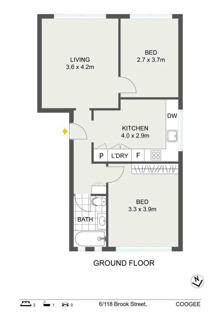 Floorplan of Homely apartment listing, 6/118 Brook Street, Coogee NSW 2034