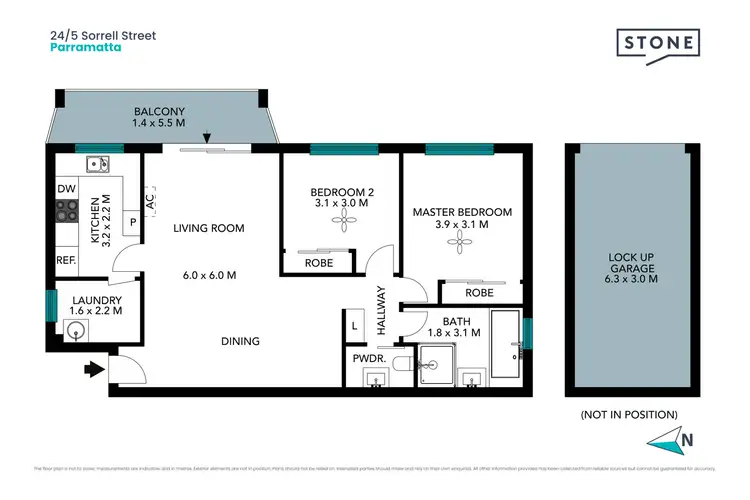 Floorplan of Homely apartment listing, 24/5 Sorrell Street, Parramatta NSW 2150