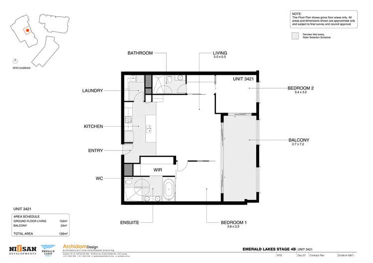 Floorplan of Homely unit listing, 3045/3029 The Boulevard, Carrara QLD 4211