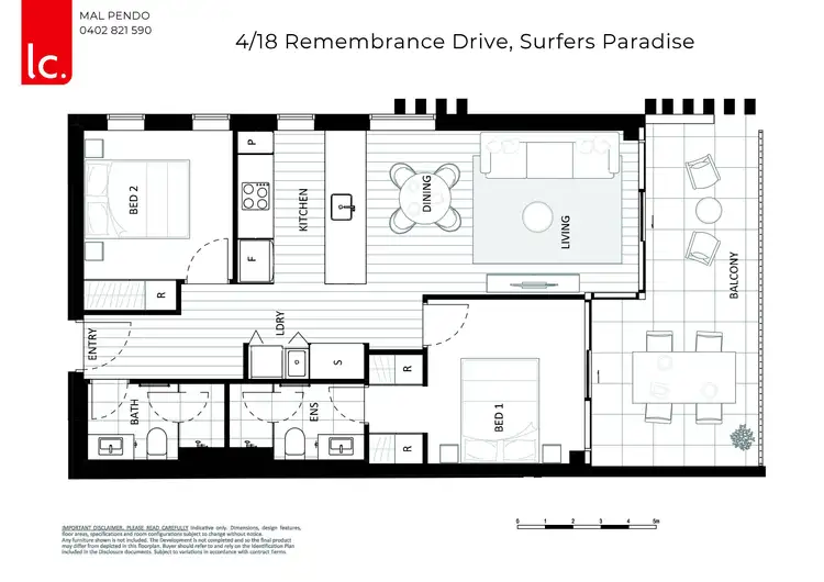 Floorplan of Homely apartment listing, 4/18 Remembrance Drive, Surfers Paradise QLD 4217