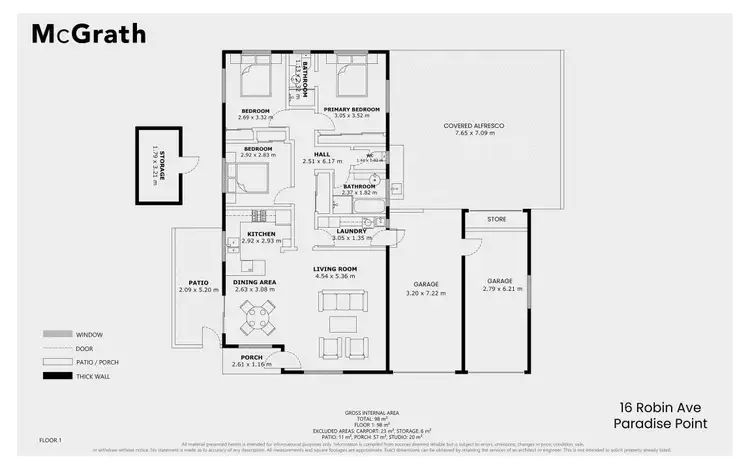 Floorplan of Homely house listing, 16 Robin Avenue, Paradise Point QLD 4216