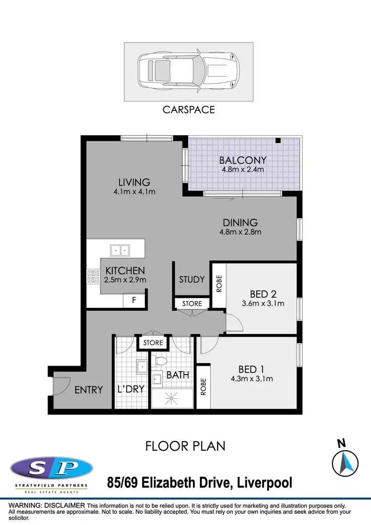 Floorplan of Homely apartment listing, 85/69-73 Elizabeth Drive, Liverpool NSW 2170