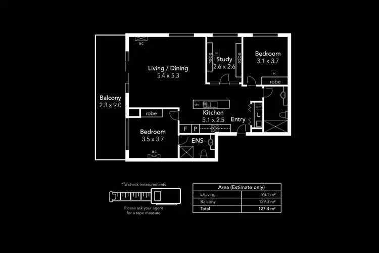 Floorplan of Homely apartment listing, 101/23 Warner Avenue, Findon SA 5023