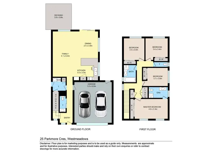 Floorplan of Homely house listing, 25 Parkmore Crescent, Westmeadows VIC 3049