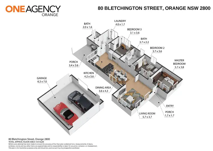 Floorplan of Homely house listing, 80 Bletchington Street, Orange NSW 2800