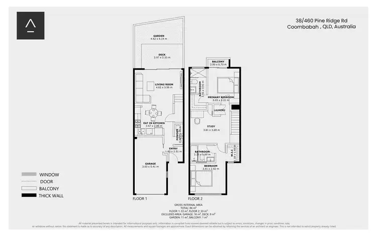 Floorplan of Homely townhouse listing, 38/460 Pine Ridge Road, Coombabah QLD 4216