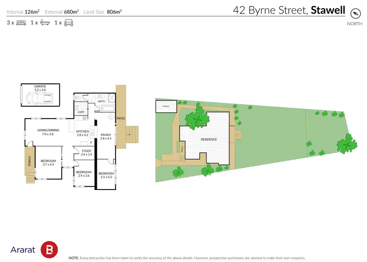 Floorplan of Homely house listing, 42 Byrne Street, Stawell VIC 3380