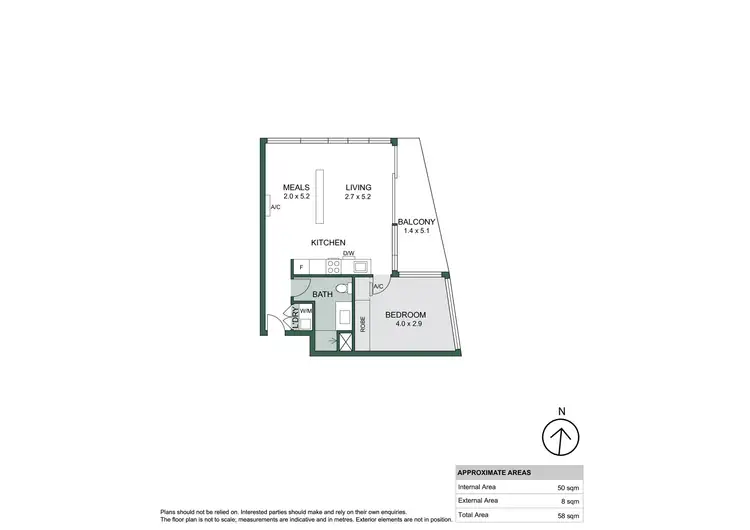 Floorplan of Homely apartment listing, 305/421 King William Street, Adelaide SA 5000