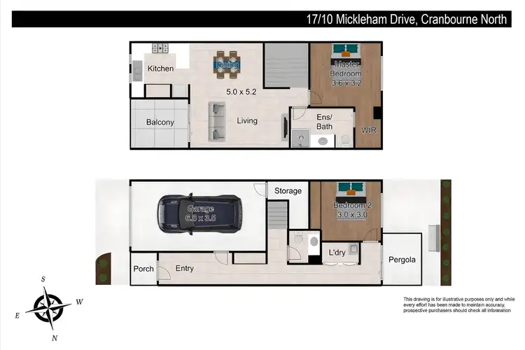 Floorplan of Homely townhouse listing, 17/10 Mickleham Drive, Cranbourne North VIC 3977