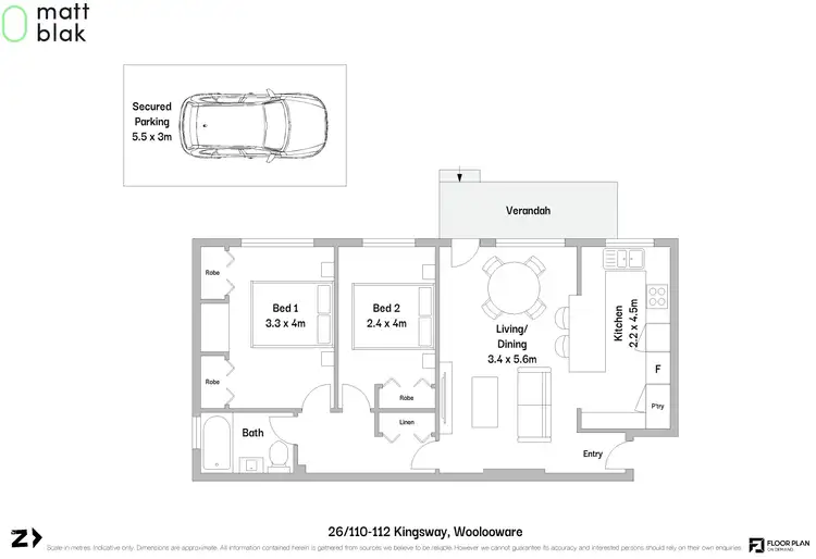 Floorplan of Homely apartment listing, 26/110-112 Kingsway, Woolooware NSW 2230