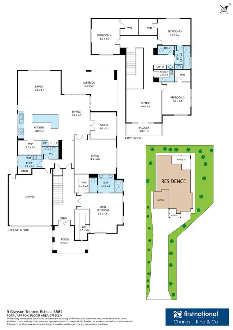 Floorplan of Homely house listing, 9 Grayson Terrace, Echuca VIC 3564