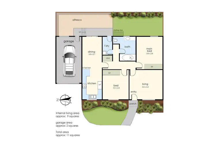 Floorplan of Homely unit listing, 3/13 Guelph Street, Somerville VIC 3912