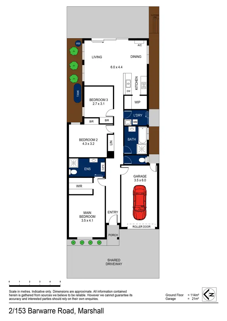 Floorplan of Homely townhouse listing, 2/153 Barwarre Road, Marshall VIC 3216