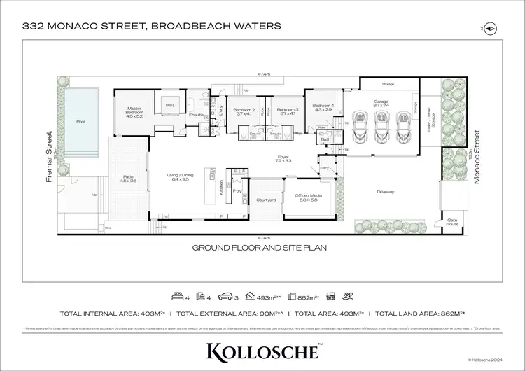 Floorplan of Homely house listing, 332 Monaco Street, Broadbeach Waters QLD 4218