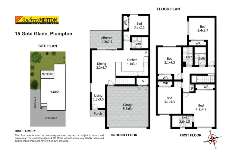 Floorplan of Homely townhouse listing, 15 Gobi Glade, Plumpton NSW 2761