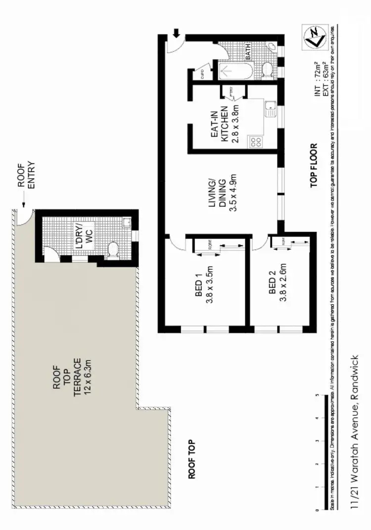 Floorplan of Homely unit listing, 11/21 Waratah Avenue, Randwick NSW 2031