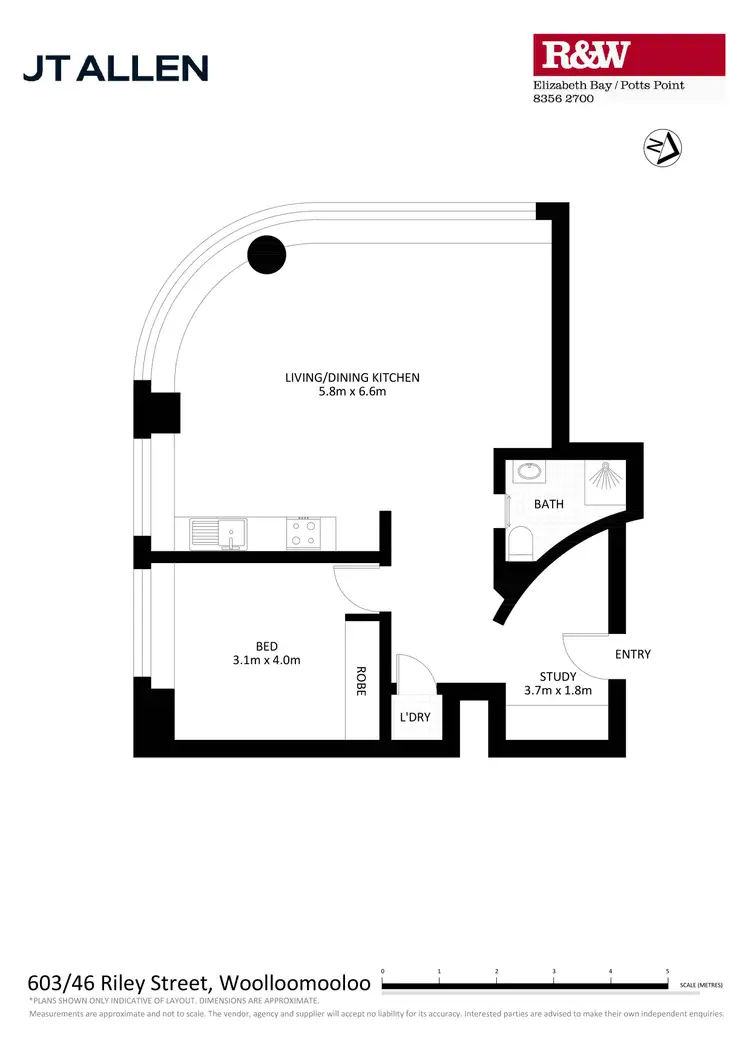 Floorplan of Homely apartment listing, 603/46-48 Riley Street, Woolloomooloo NSW 2011