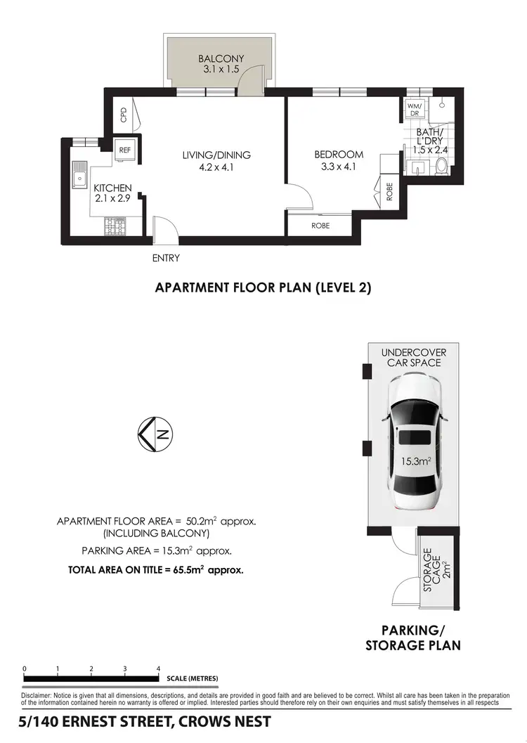 Floorplan of Homely apartment listing, 5/140 Ernest Street, Crows Nest NSW 2065