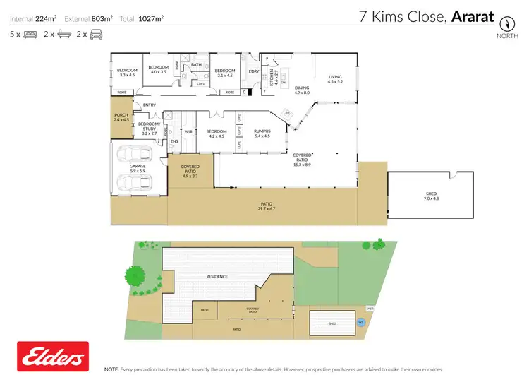 Floorplan of Homely house listing, 7 Kims Close, Ararat VIC 3377