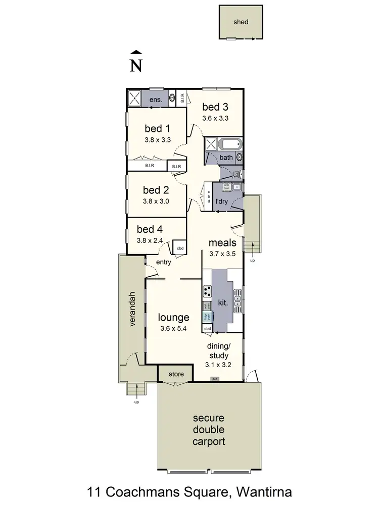 Floorplan of Homely house listing, 11 Coachmans Square, Wantirna VIC 3152