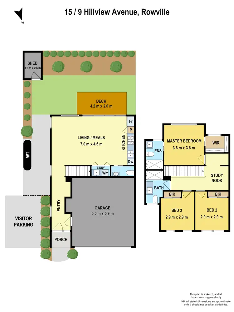 Floorplan of Homely townhouse listing, 15/9 Hillview Avenue, Rowville VIC 3178