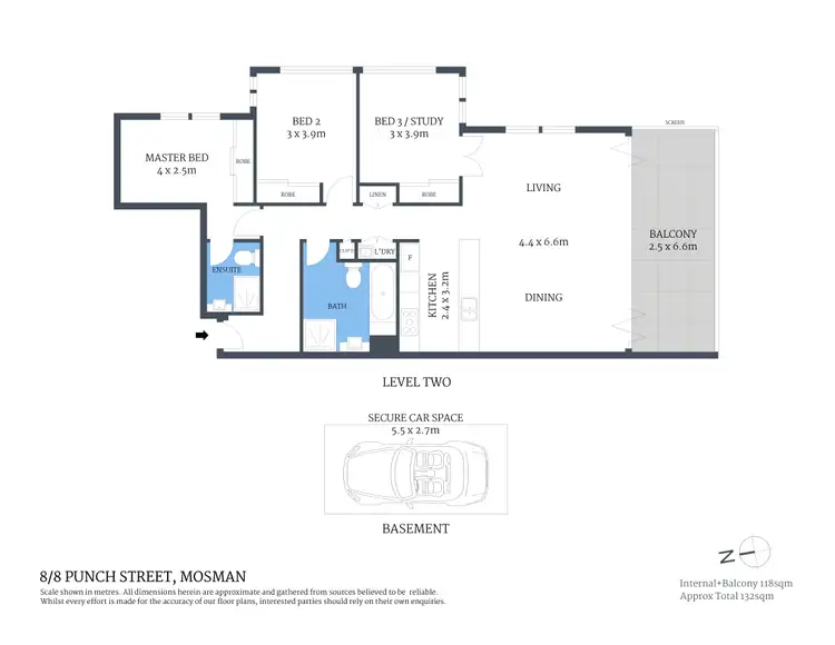 Floorplan of Homely apartment listing, 8/8 Punch Street, Mosman NSW 2088