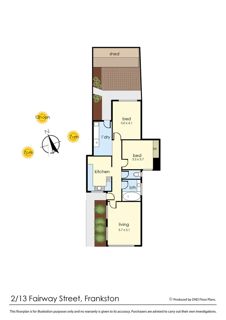 Floorplan of Homely unit listing, 2/13 Fairway Street, Frankston VIC 3199