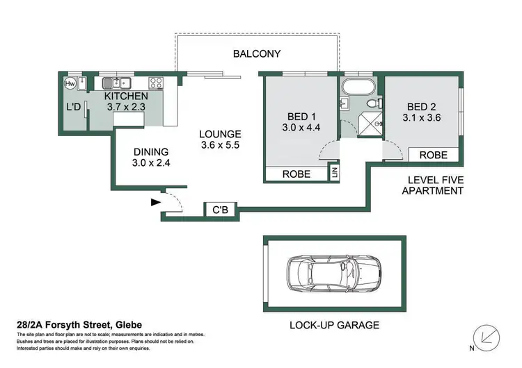 Floorplan of Homely apartment listing, 28/2a Forsyth Street, Glebe NSW 2037
