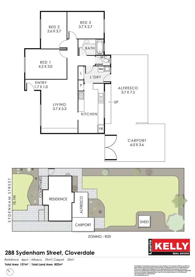 Floorplan of Homely house listing, 288 Sydenham Street, Cloverdale WA 6105