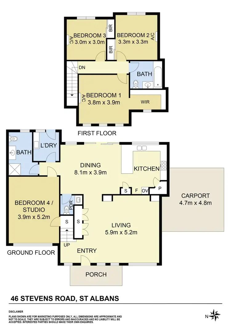 Floorplan of Homely townhouse listing, 46 Stevens Road, St Albans VIC 3021