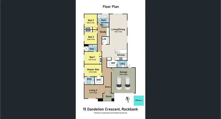 Floorplan of Homely house listing, 15 Dandelion Crescent, Rockbank VIC 3335