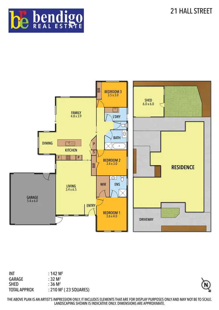 Floorplan of Homely house listing, 21 Hall Street, White Hills VIC 3550