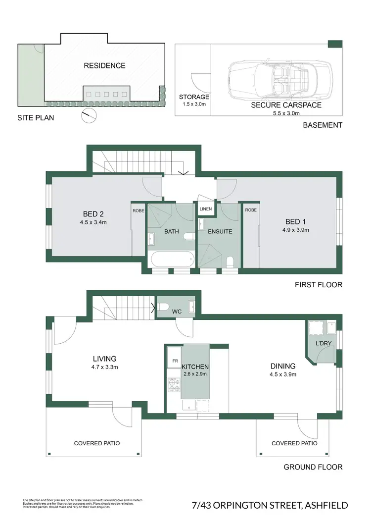 Floorplan of Homely townhouse listing, 7/43-47 Orpington Street, Ashfield NSW 2131