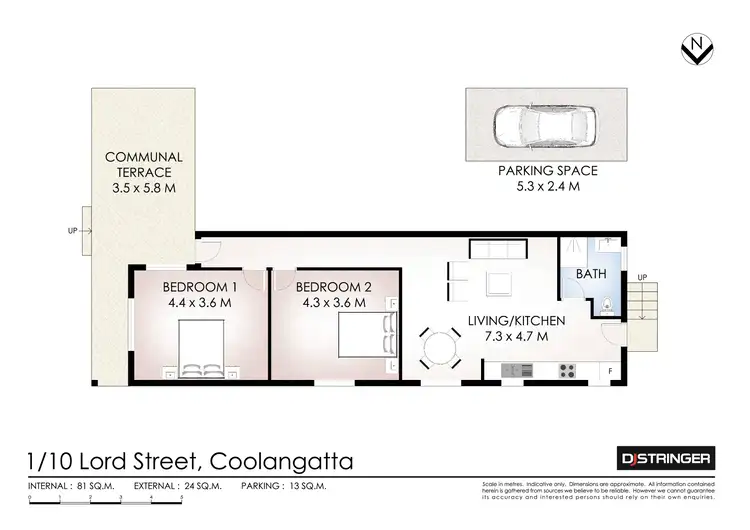 Floorplan of Homely unit listing, 1/10 Lord Street, Kirra QLD 4225