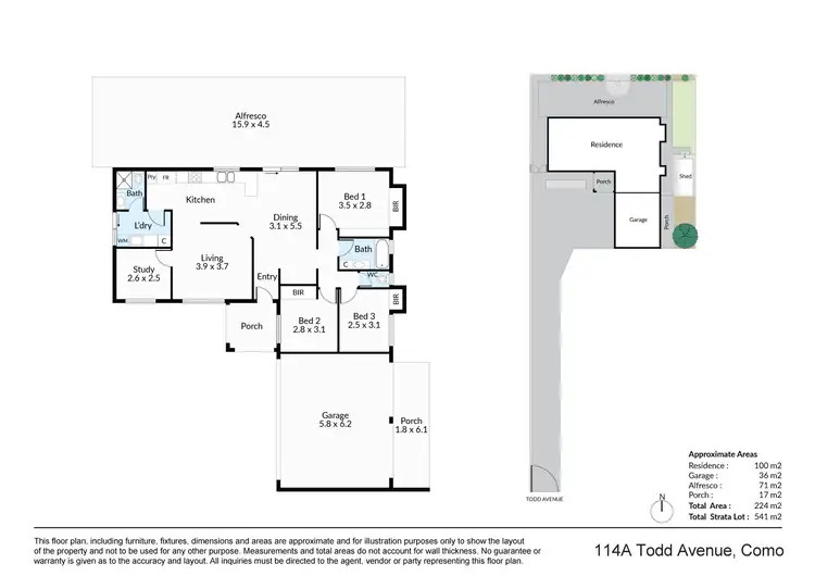 Floorplan of Homely house listing, 114A Todd Avenue, Como WA 6152