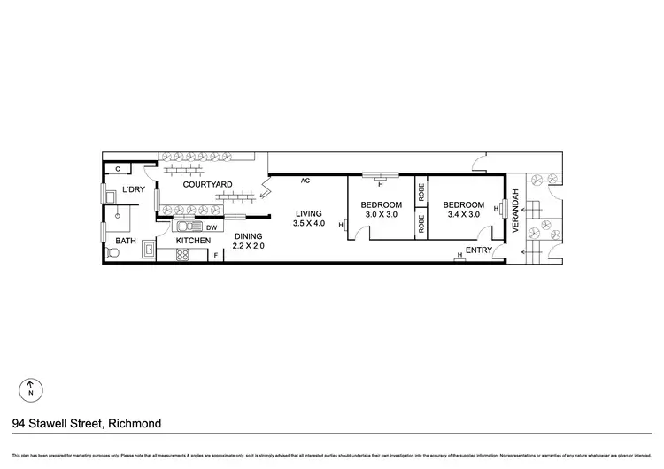 Floorplan of Homely house listing, 94 Stawell Street, Richmond VIC 3121