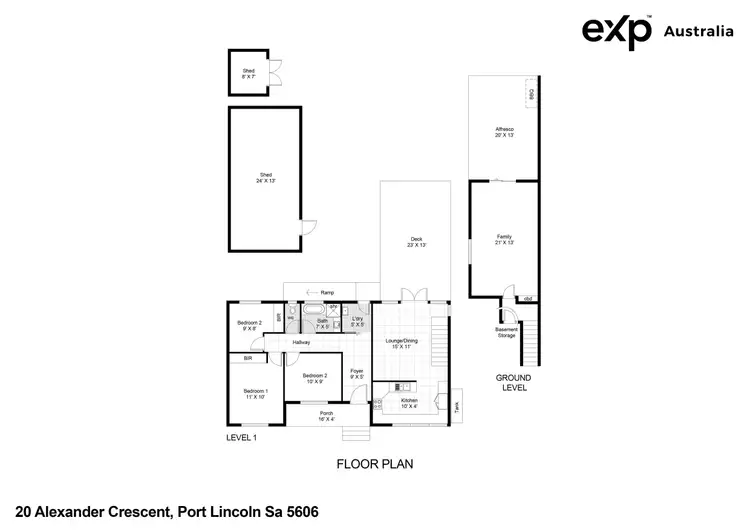 Floorplan of Homely house listing, 20 Alexander Crescent, Port Lincoln SA 5606