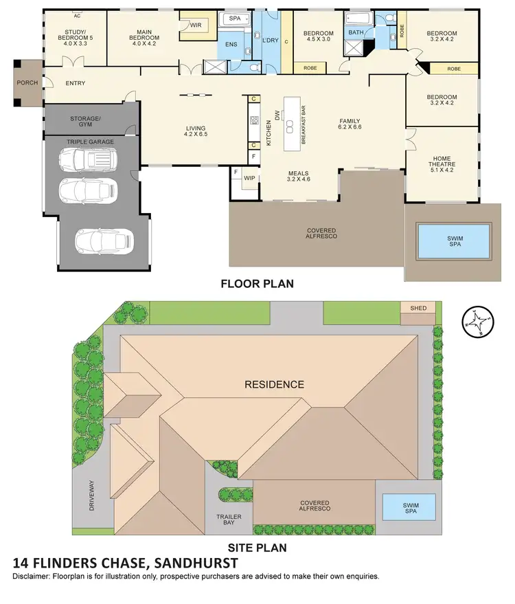 Floorplan of Homely house listing, 14 Flinders Chase, Sandhurst VIC 3977