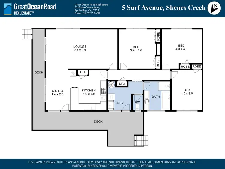 Floorplan of Homely house listing, 5 Surf Avenue, Skenes Creek VIC 3233