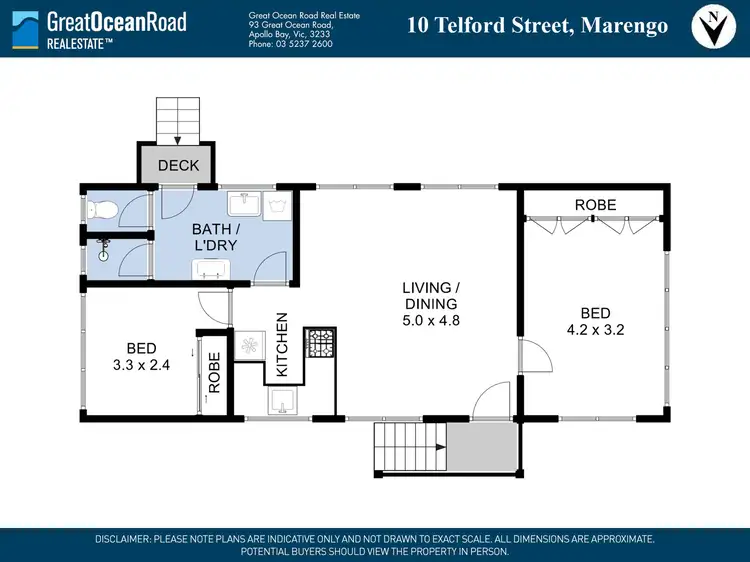 Floorplan of Homely house listing, 10 Telford Street, Marengo VIC 3233