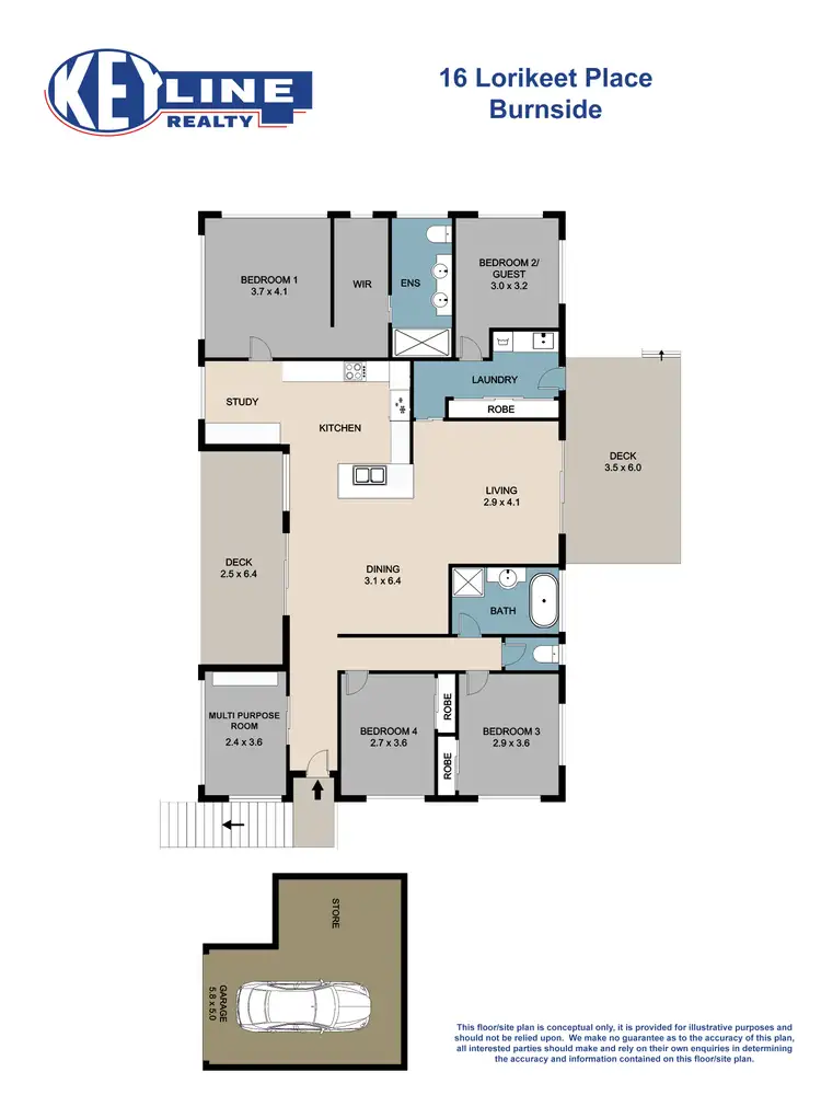 Floorplan of Homely house listing, 16 Lorikeet Place, Burnside QLD 4560