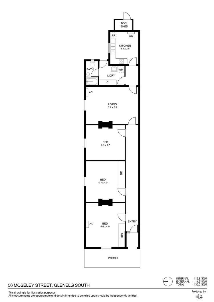 Floorplan of Homely house listing, 56 Moseley Street, Glenelg South SA 5045