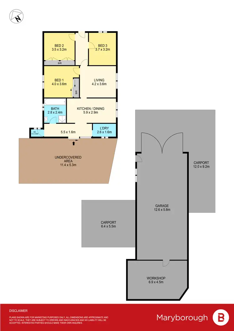 Floorplan of Homely house listing, 51 Dundas Road, Maryborough VIC 3465