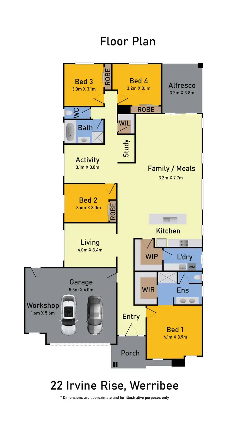 Floorplan of Homely house listing, 22 Irvine Rise, Werribee VIC 3030