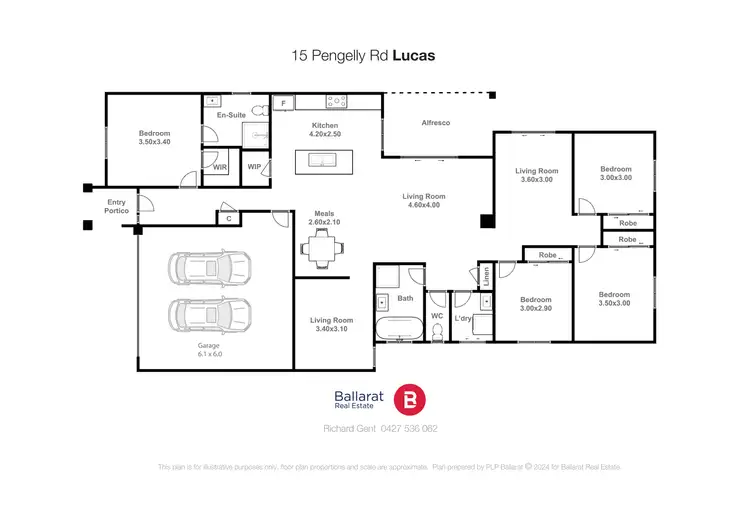 Floorplan of Homely house listing, 15 Pengelly Road, Lucas VIC 3350