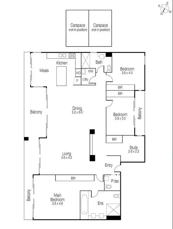 Floorplan of Homely apartment listing, 94/801 Bourke Street, Docklands VIC 3008