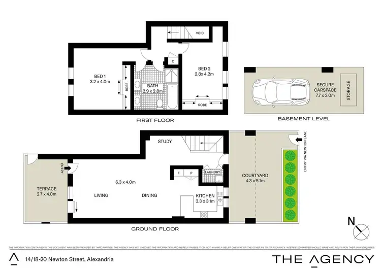 Floorplan of Homely townhouse listing, 14/18-20 Newton Street, Alexandria NSW 2015