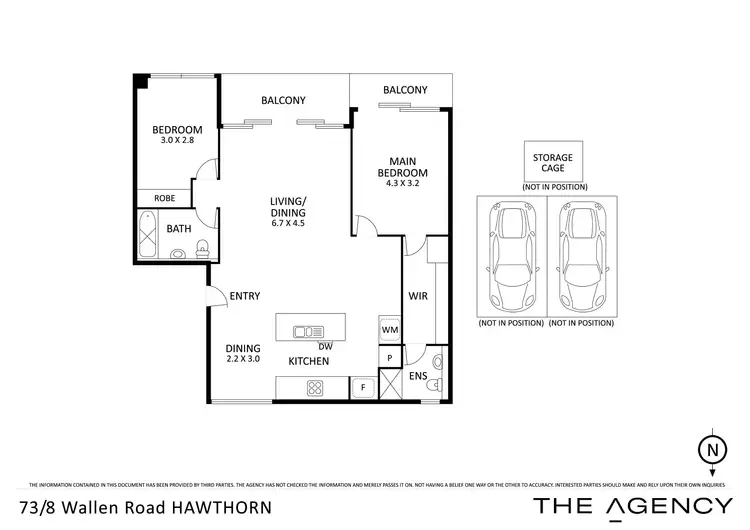 Floorplan of Homely apartment listing, 73/8 Wallen Road, Hawthorn VIC 3122