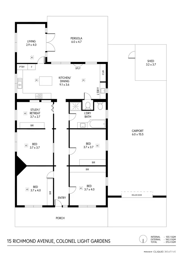 Floorplan of Homely house listing, 15 Richmond Avenue, Colonel Light Gardens SA 5041