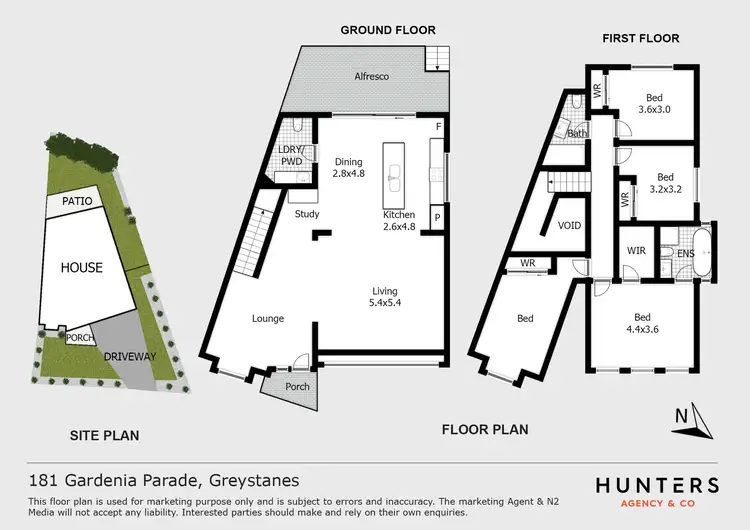 Floorplan of Homely semi-detached listing, 181 Gardenia Parade, Greystanes NSW 2145